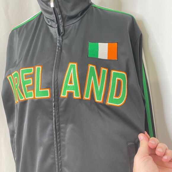 Ghast Ireland Track Jacket Men’s Large Black Full Zip Long Sleeve Athletic - Picture 4 of 13